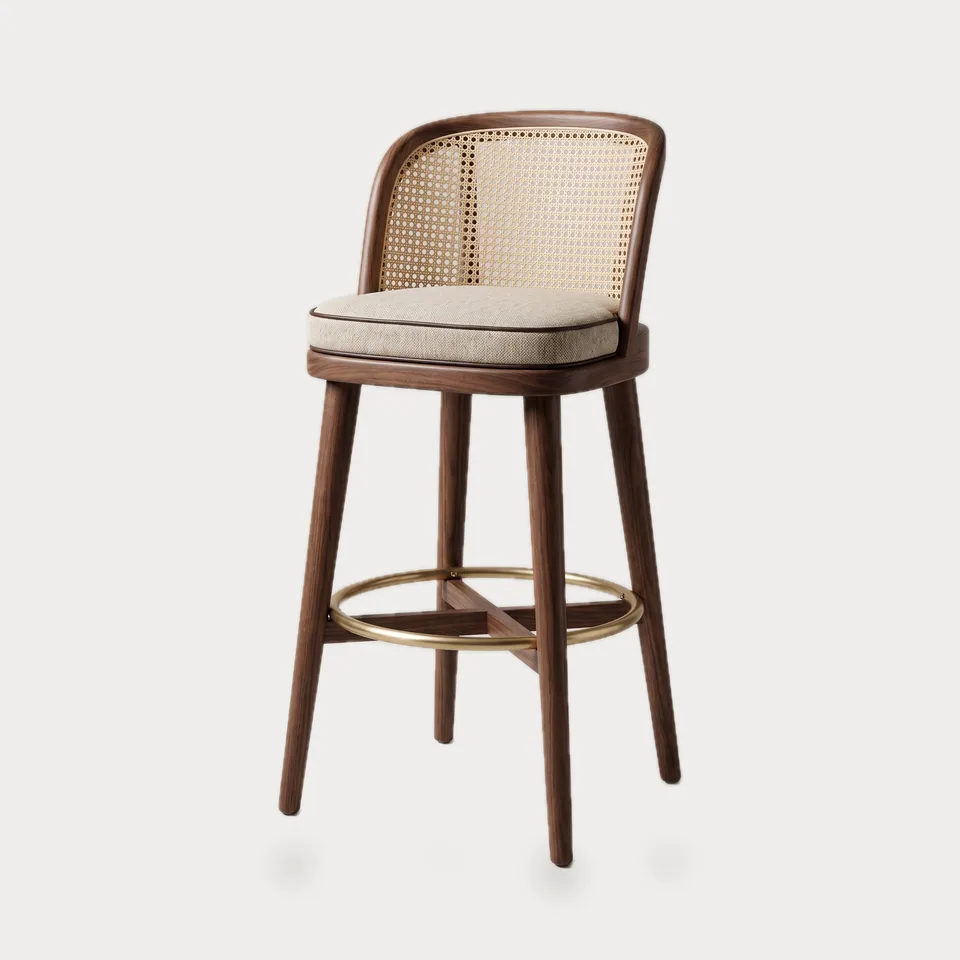 Lowell Cane-Back Stool