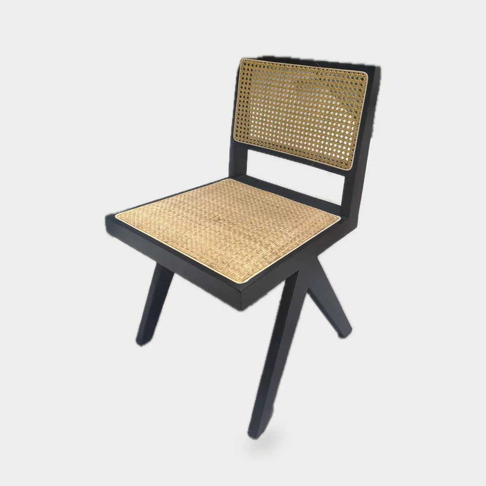Ridley Compass-Leg Cane Chair
