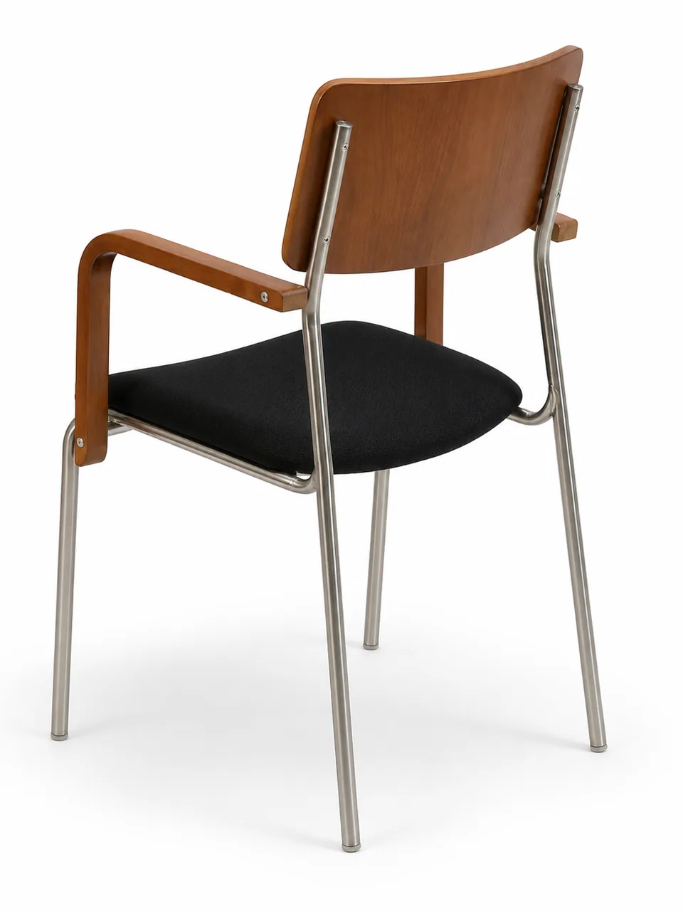 Rowan Walnut-Arm Steel Chair