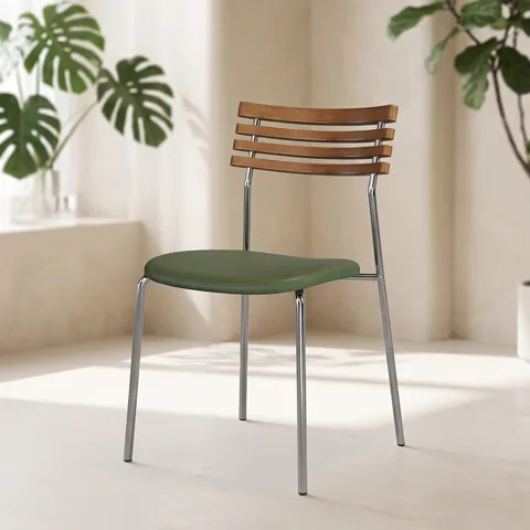 Slatline Chrome Side Chair
